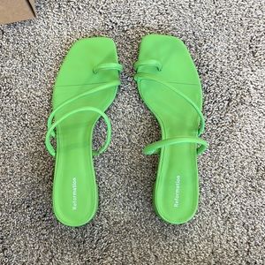 Reformation Meena Block Sandal, poison apple, 9.5